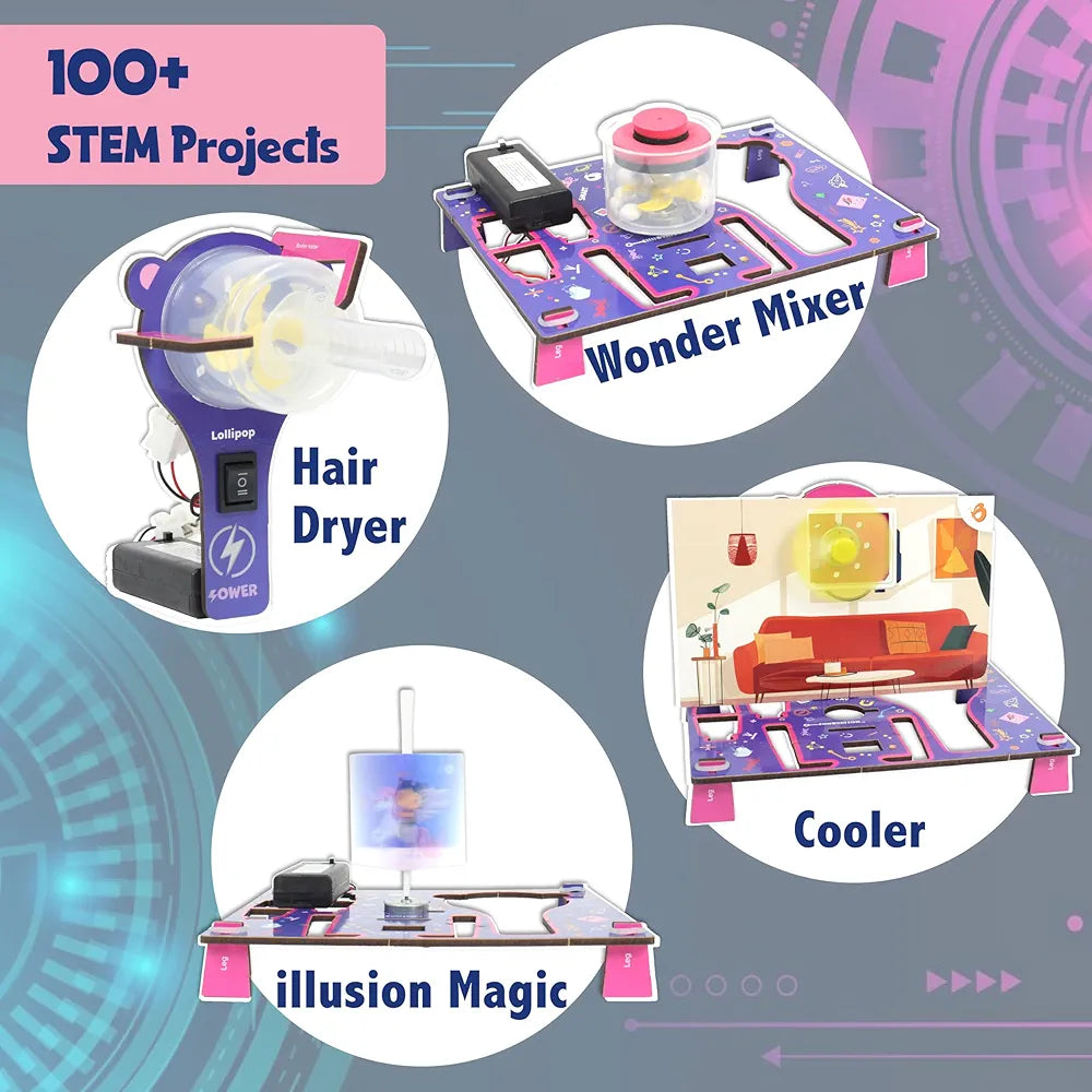 Butterfly EduFields 100+ STEM Engineering Project Kit for Girls Ages 8 10 12 15 Years Ultimate DIY Science Experiments for Kids