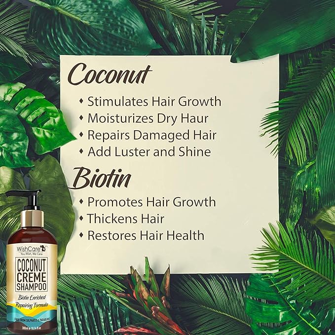 WishCare Coconut Creme Shampoo - 300 ml