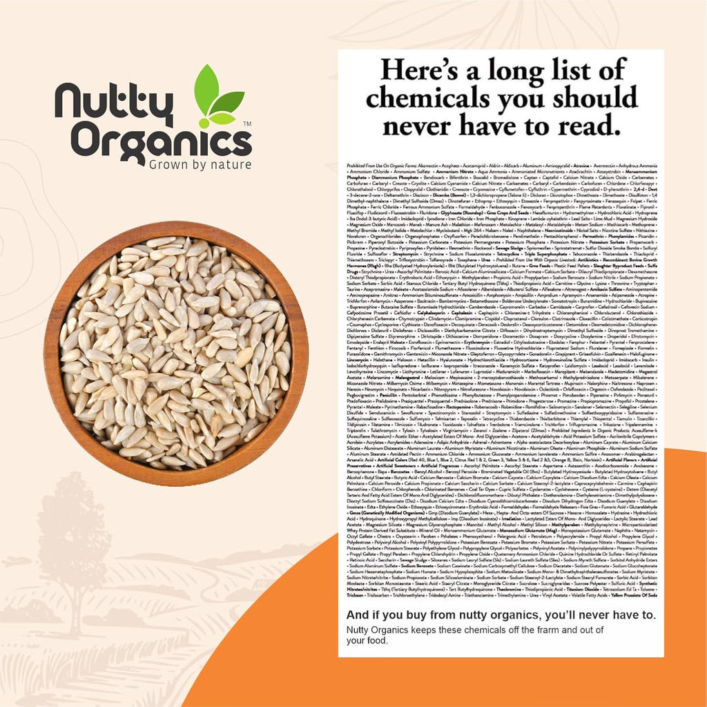 NUTTY ORGANICS Natural Sunflower Seeds 200GM | Raw Sunflower Seeds for Eating- Diet Food | Healthy Snack | Raw Seeds | Weight Management