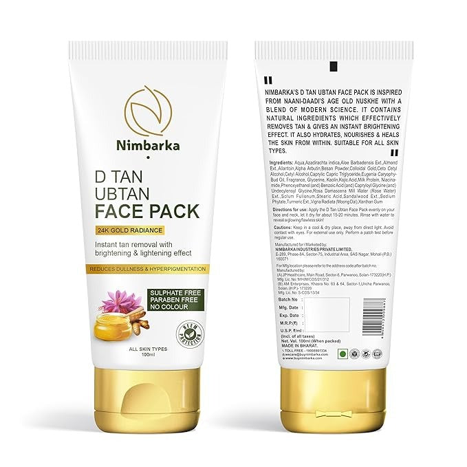 Nimbarka D Tan Ubtan Face Pack - 100 ml