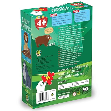 The Book Tree Jungle Animals Puzzle for Kids Aged 4 and Above Vibrant and Colourful Pictures of Animals