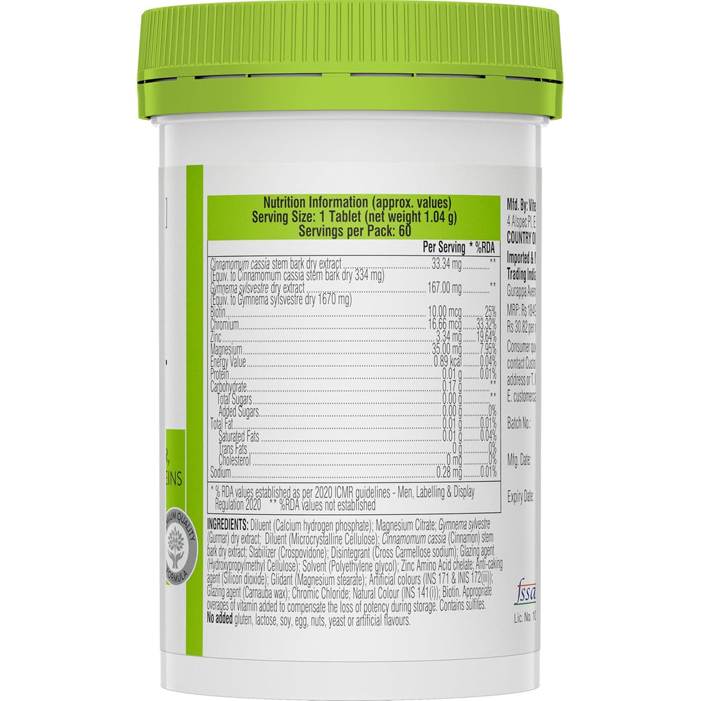 Swisse Metabolism+ With Chromium For Weight Management - Supports Digestion, Detox and Healthy Blood Sugar Levels - 60 Tablets