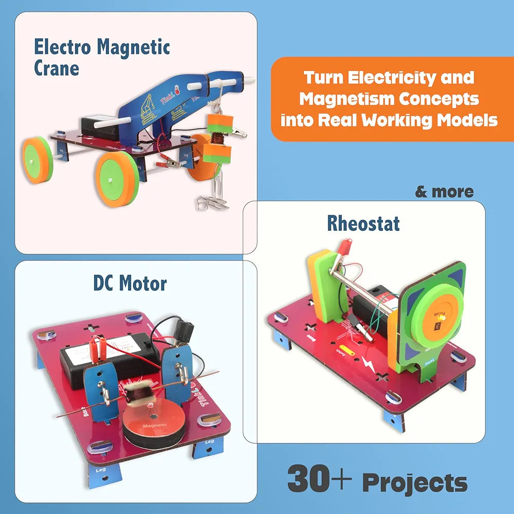 Butterfly EduFields 30In1 Science Project Kit Birthday Gift For Boys Girls Ages 8 10 12 14 Years 30+ Electricity Magnetism Diy Stem Projects