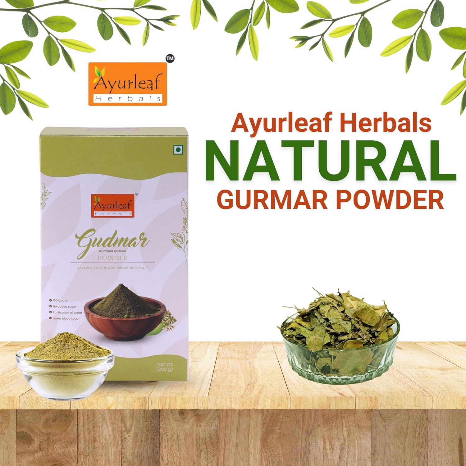 Ayurleaf Herbals Gudmar Powder - 200 Gms