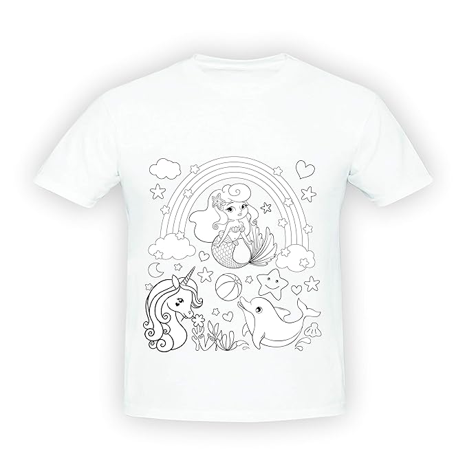 Ratna's Paint Your T-shirt a Perfect Art and Craft Kit for Kids | Mermaid