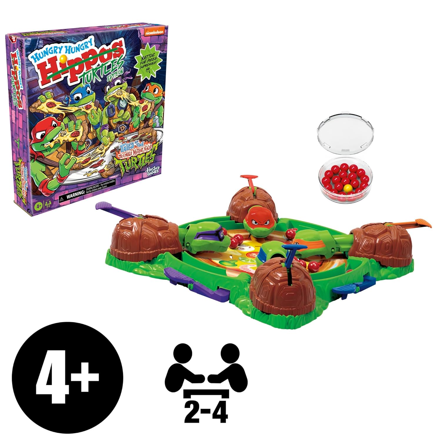 Hasbro Gaming Hungry Hungry Hippos Teenage Mutant Ninja Turtles Edition Game