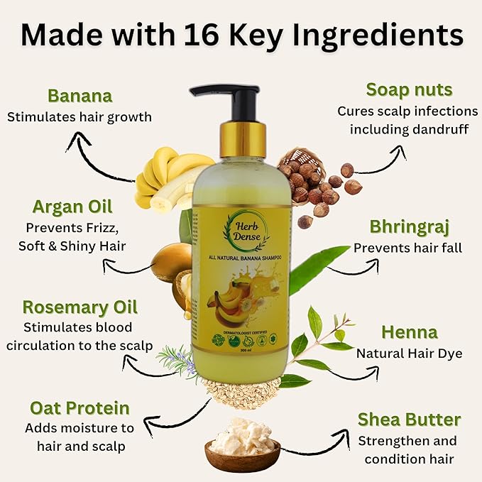 Herb Dense All Natural Premium Shampoo - 300 Ml