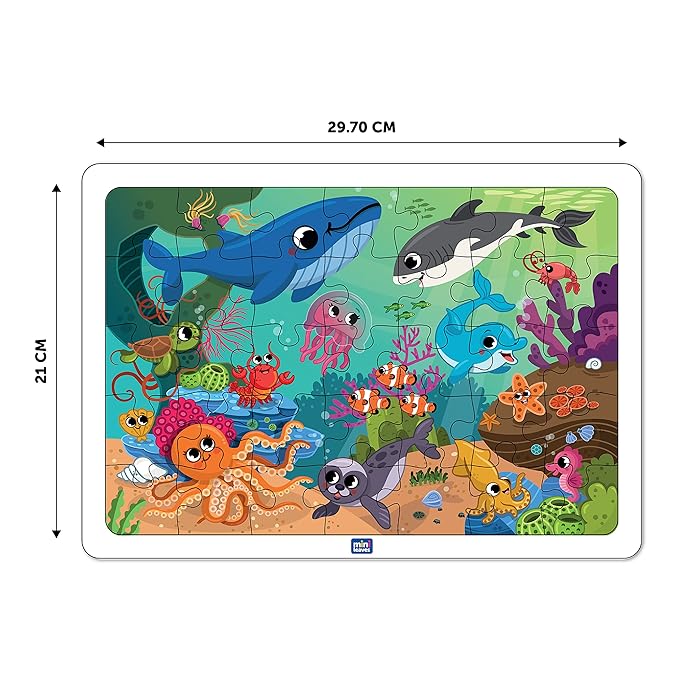 Mini Leaves Under Water Jigsaw Puzzle 24 Pieces | Wooden Puzzles for Kids | Educational Toys for Kids 3+ Years