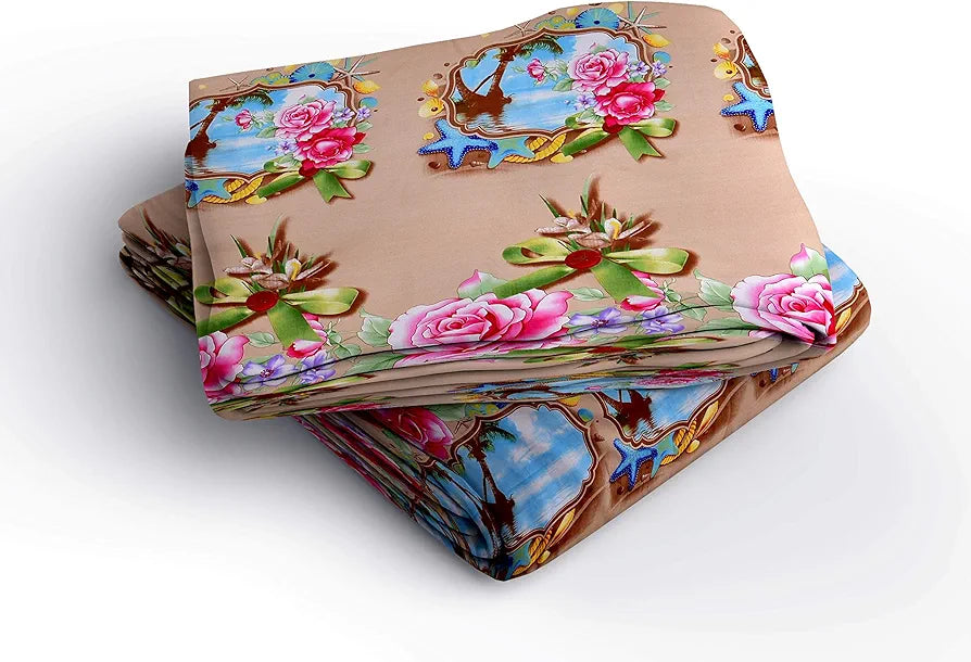 Homefab India 160 TC Polycotton Double Bedsheet with 2 Pillow Covers Floral Multicolor6