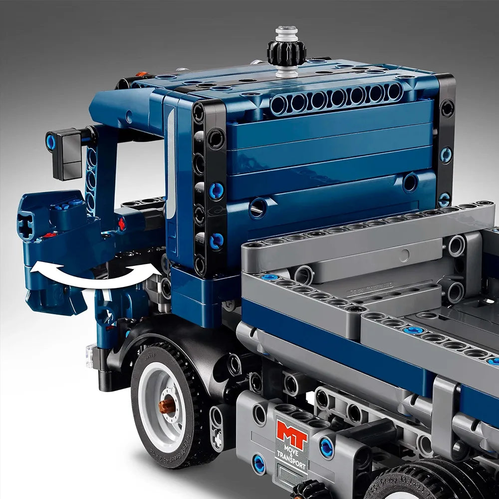 Lego Technic Tipping Dump Truck Toy, Blue Construction Vehicle Set 42203 Building Blocks Toys for 9+ Gift for Boys and Girls