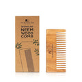 The Bamboo Bae Handmade Neem Wood Comb | Neem Comb for Detangling and Hair Growth | Shampoo Comb