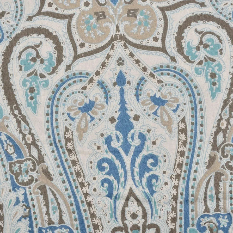Trance Home Linen 100% Cotton Reversible Dohar Double Bed Size Jaipuri Printed Artisan Block Design Blanket Soft Lightweight Colour Nargis Blue