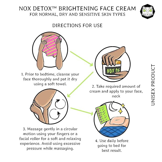 Nox Detox Night Cream Moisturizer for Women & Men - 50 gms
