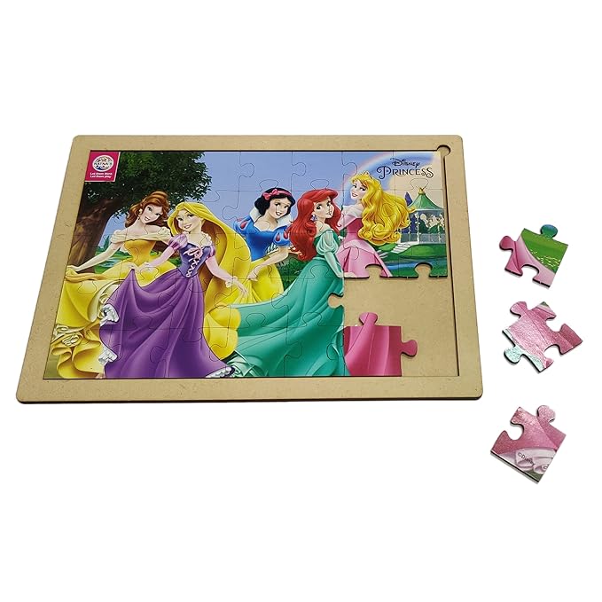 Ratnas Wooden Floor Puzzle Disney Princess 35 Pieces Jigsaw Puzzle for Kids 3+ Years