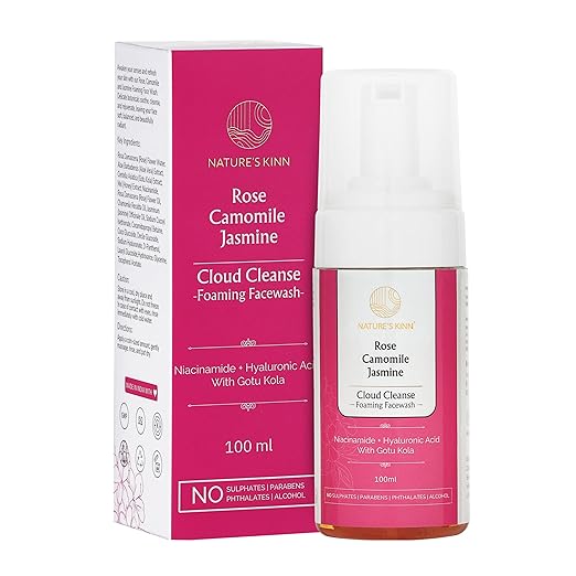 Nature’s Kinn Rose Camomile & Jasmine Cloud Cleanse Foaming Facewash - 100 ml