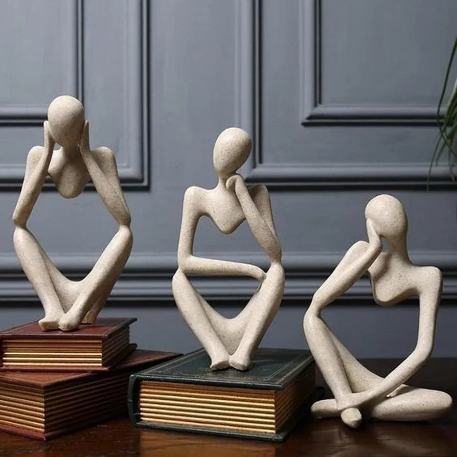 Mariner's Creation Premium Set of Three Modern Art Thinker showpiece 9x6x12.5cm