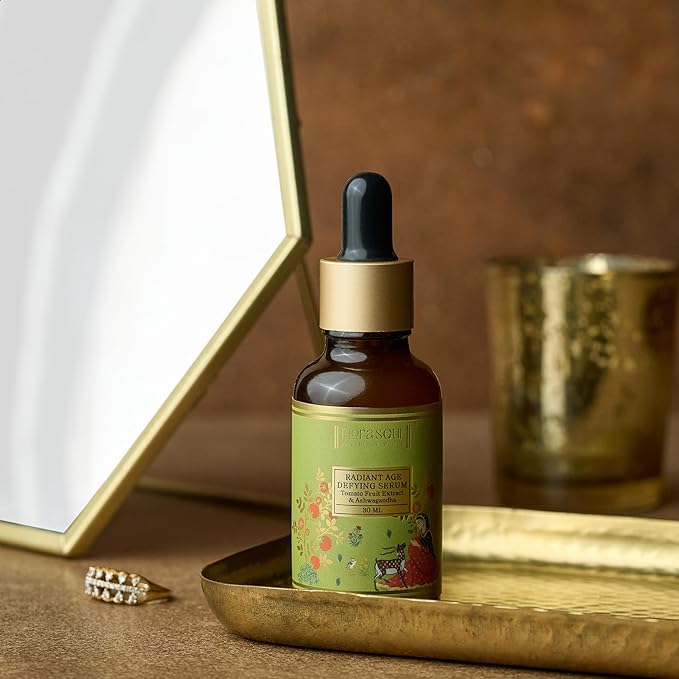 FloraSoul Ayurveda Radiant Age Defying Serum with Tomato Fruit Extract & Ashwagandha - 10 ML