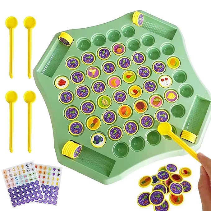 Kidology Animal Memory Flip Chess Game Montessori Matching Board 50+ Pcs