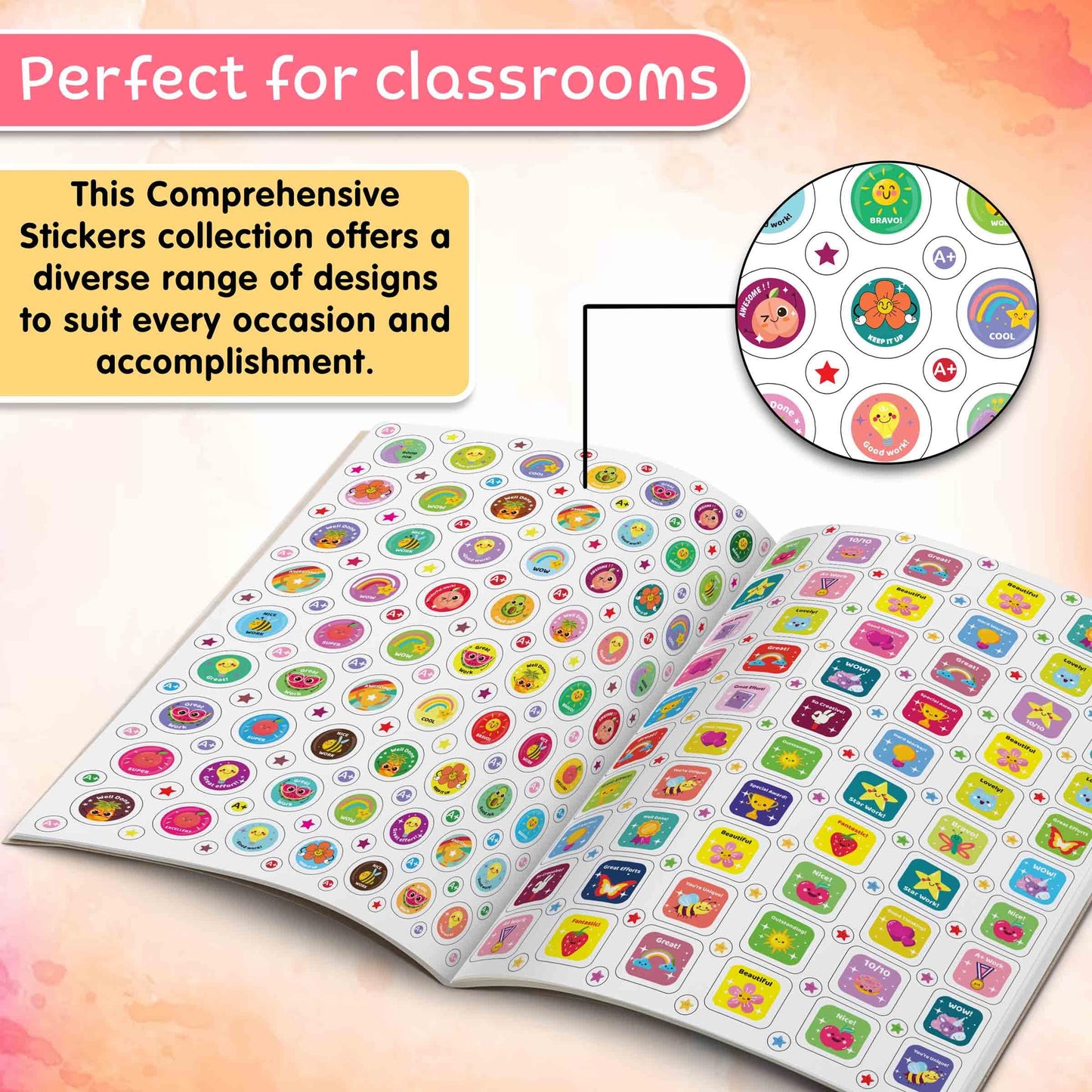 2000+ Reward Stickers: A Fun Sticker Book For Teachers And Parents - Encouraging And Celebrating Kids' Achievements With Over 2000 Stickers [Paperback]