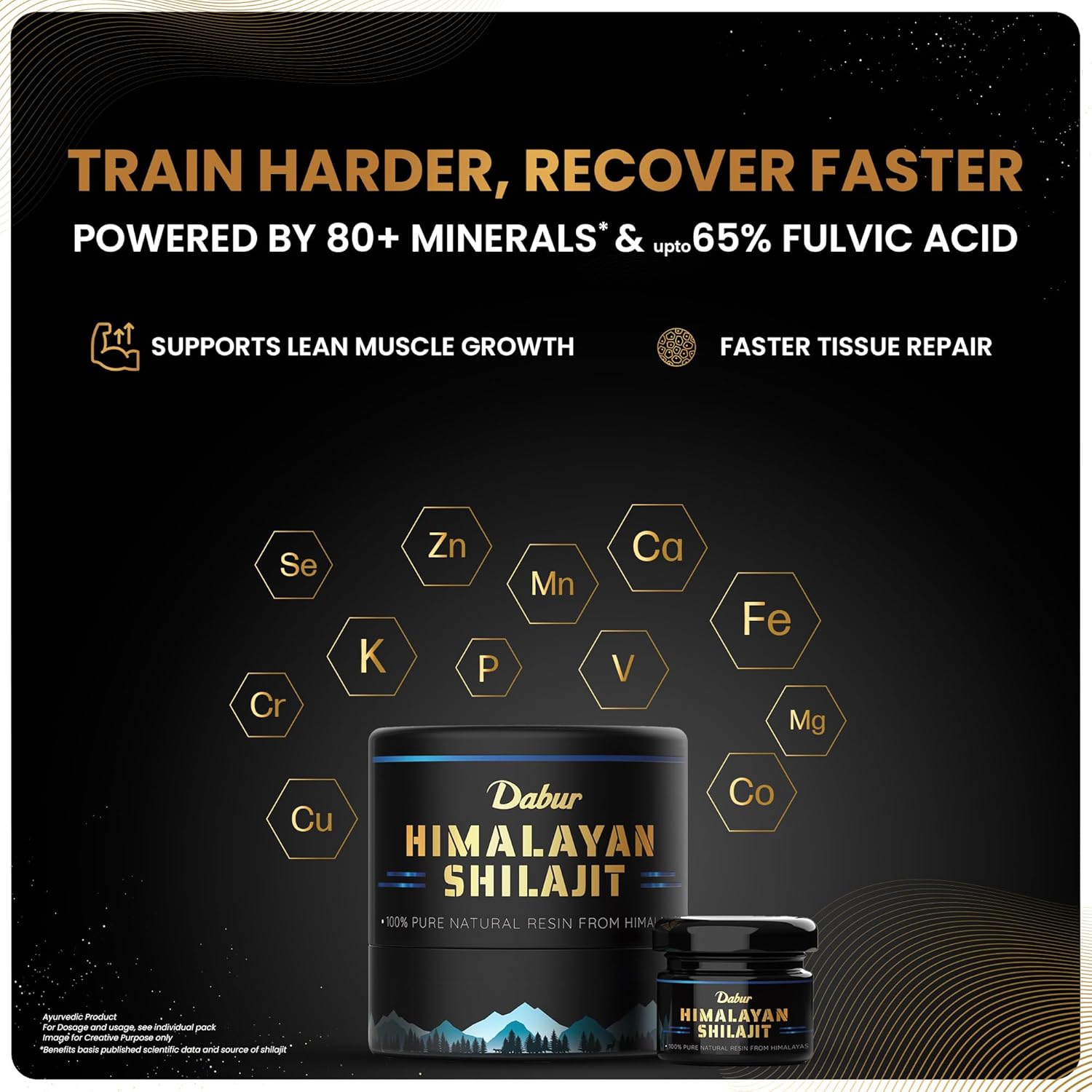 Dabur Himalayan Shilajit Resin â€“ 15g | 250mg per Serving | Boosts Strength, Stamina & Muscle Growth | Shilajit for men |100% Ayurvedic Grade A Shilajit Sourced from the Himalayas (Up to 19,000 ft)