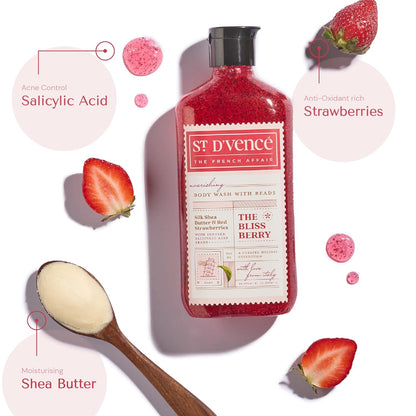 St.Dvence Bliss Berry Salicylic Acid Body Wash - 300 ml
