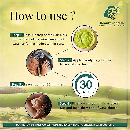 Beauty Secrets Ayurvedic Hair Mask for Dandruff and Hair Fall - 100 gms