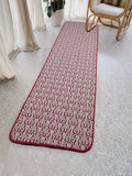 Saral Home Fleur Designer Soft Cotton Durable & Washable Multipurpose Runner Colour Red