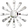 Bikri Kendra Sun Silver Model-9 Mirror Stickers for Wall, Acrylic Mirror Wall Decor Sticker