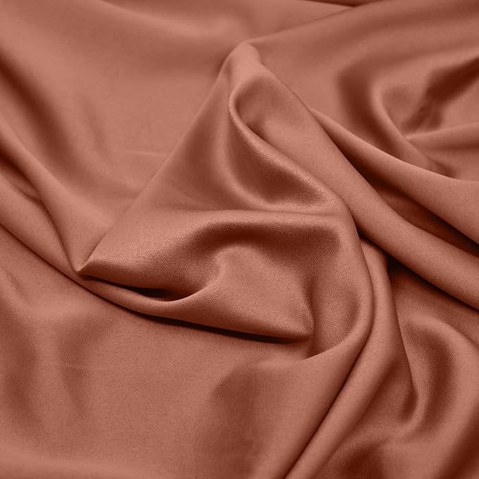 Stoa Paris Pillow Covers Set of 2 Pieces Satin Pillow Covers Colour Melted Caramel