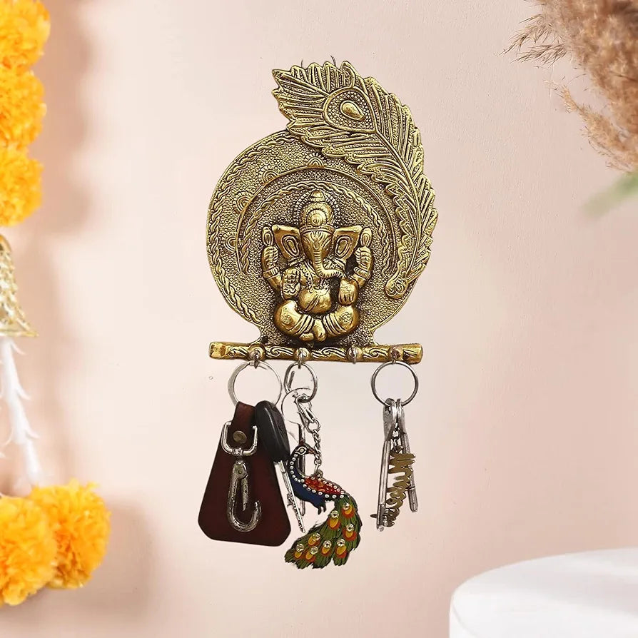 Chhariya Crafts Ganesh Wall Hanging With Key Holder for Home Decor Wall Decor Showpiece