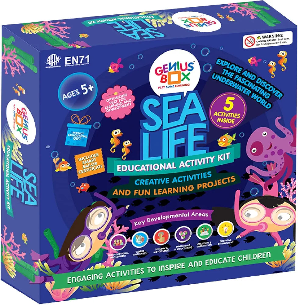 Genius Box Play some Learning Educational Toy for 5+ Year Age: Sea Life DIY,Activity Kit, Learning Kit, Educational Kit, STEM Toy