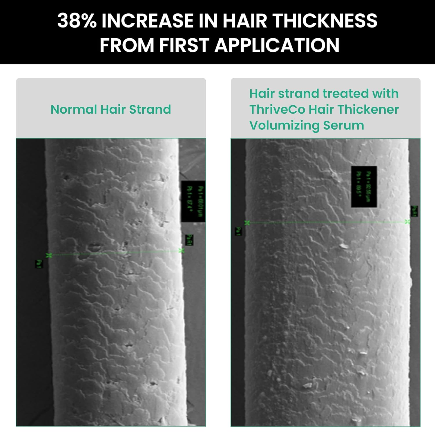 ThriveCo Hair Thickener Volumizing Serum | For Fine & Thinning Hair | Instantly Boosts Hair Volume & Density | With Pea Peptide & Rosemary | For Men & Women | Vegan & Cruelty-Free | 100 ml