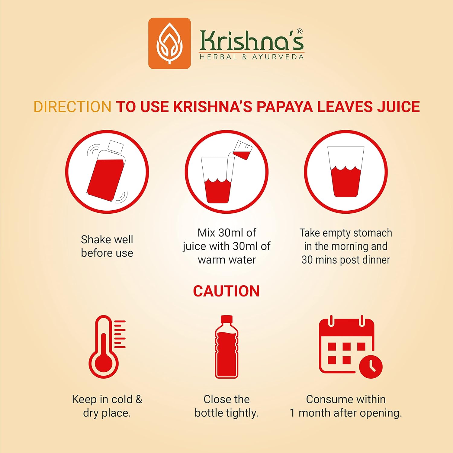 Krishna's Papaya Leaf Juice - 500 ml | Fresh Papaya Leaves| Helps to boost platelets count