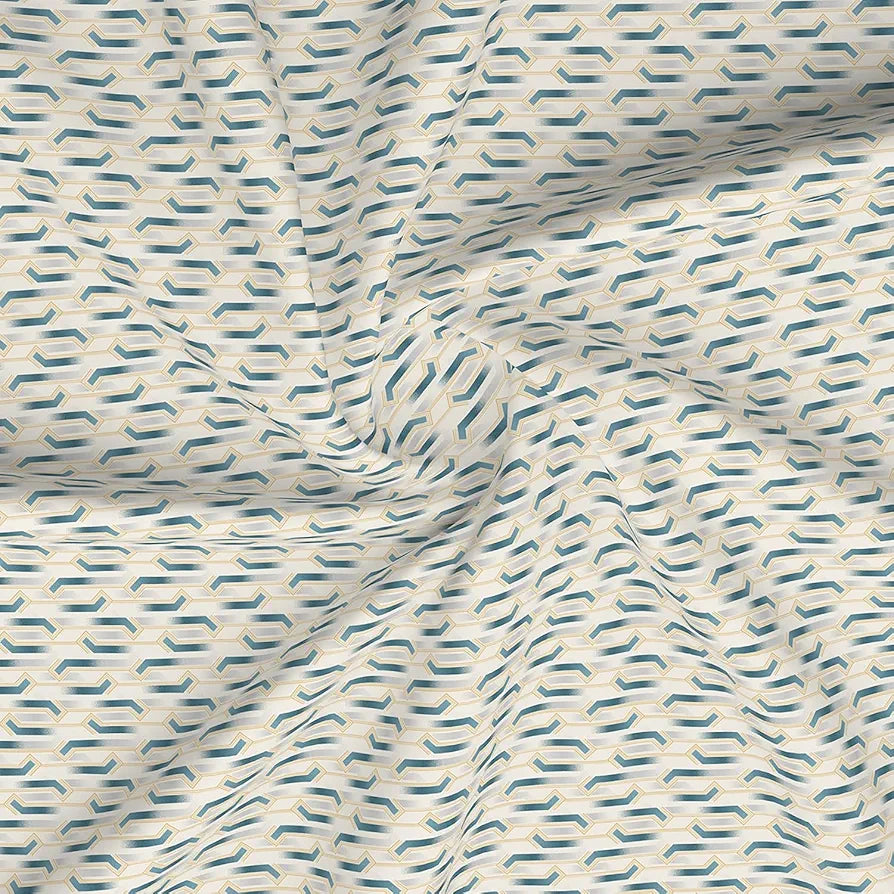 Layers Home Easy Cotton Bedsheet Set for All Seasons Lightweight 144 TC Queen Size Blues