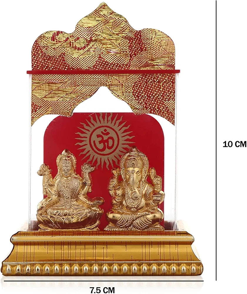 Awesoome Craft Goddess Laxmi and Ganesh Idol Status Murti Acrylic Idol Golden Polish