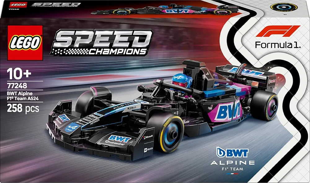 Lego Speed Champions BWT Alpine F1 Team A524 Race Car Toy Vehicle 77248 Building Blocks Toys for 10+ Gift for Boys and Girls