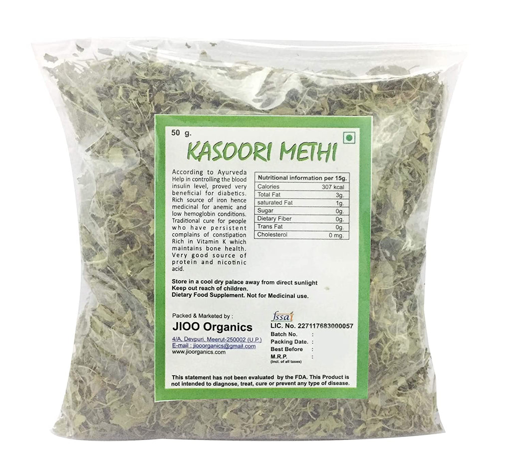 Jioo Organics Premium Kasoori Methi Dry - 50 gms