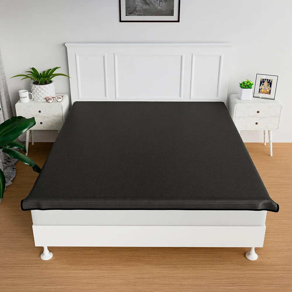 Kuber Industries PVC Mattress Protector Baby Bedsheet Waterproof Double Bedsheet Grey