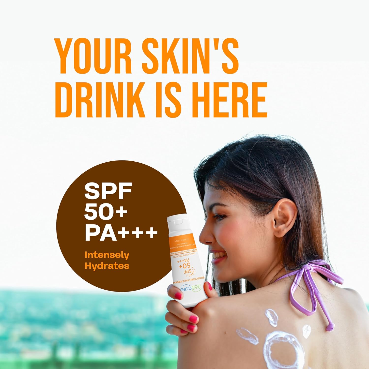 Sunscreen Face Cream SPF 50+ PA+++, UVA/UVB Protection, Lightweight Non-Greasy, for Oily & Combination Skin, Men And Women 50g