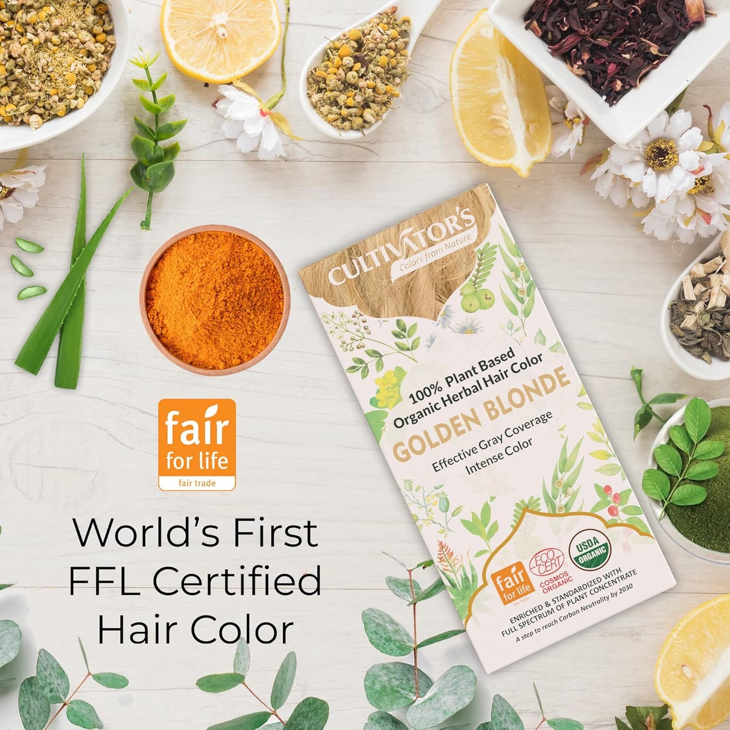 Cultivator's Golden Blonde Organic Herbal Hair Colour - 100 ml