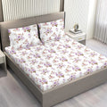 Layers Marigold Cotton Bedsheet Set for All Seasons Lightweight Moisture Absorbent Machine Washable & Easy to Care Gift for Housewarming & More 144 TC King Size Pink