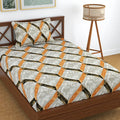 Homefab India 180 TC Microfiber Single BedSheet with 1 Pillow Cover Beige Brown