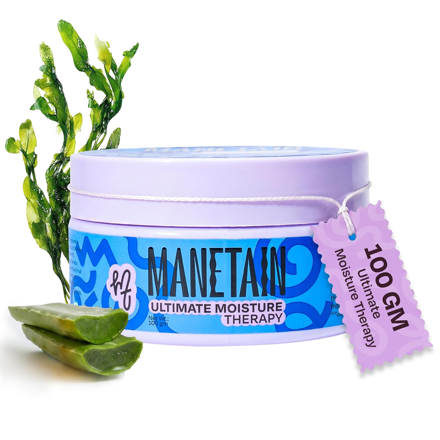 Manetain Ultimate Moisture Therapy 100gm | Deep Hydrating Curl Conditioner for Curly Hair Women & Men | Ultra‑Moisturising Conditioner for Frizzy Hair with Algae Oil & Hyaluronic Acid | CG‑Friendly