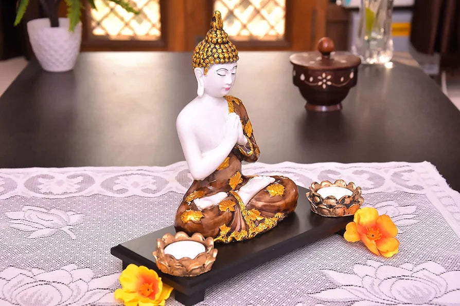 Mariner's Creation Buddha Idol Gautam Buddha showpiece Made of Resin and Marble