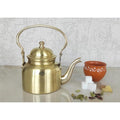 Indian Art Villa Pure Brass Matt Finish Tea Pot/Tea Kettle Volume | 550 ml Gold