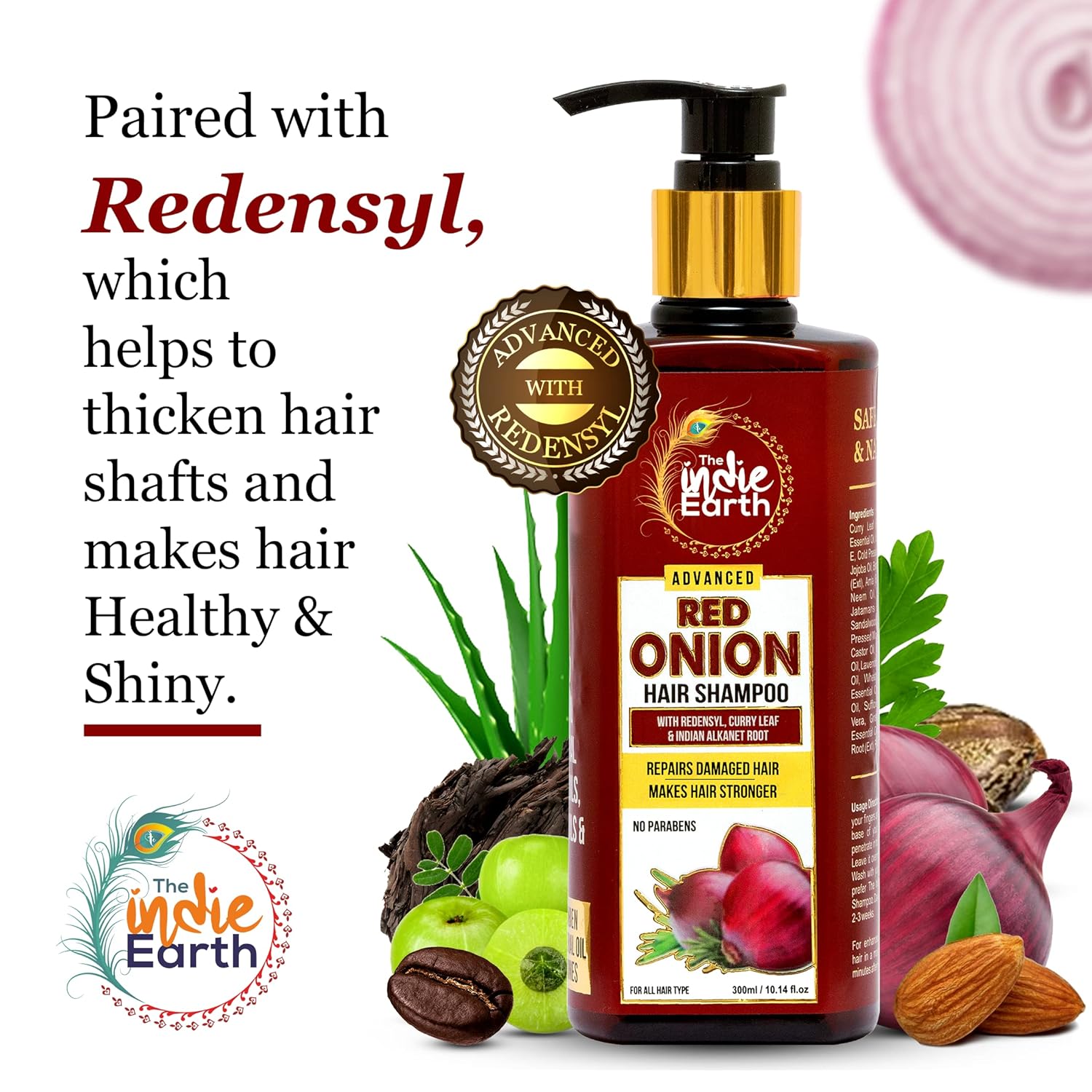 The Indie Earth Advanced Red Onion Hair Shampoo - 300 ml