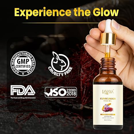 Lavaya Naturals Kumkumadi Tailam Skin Brightening Face Oil - 30 ml