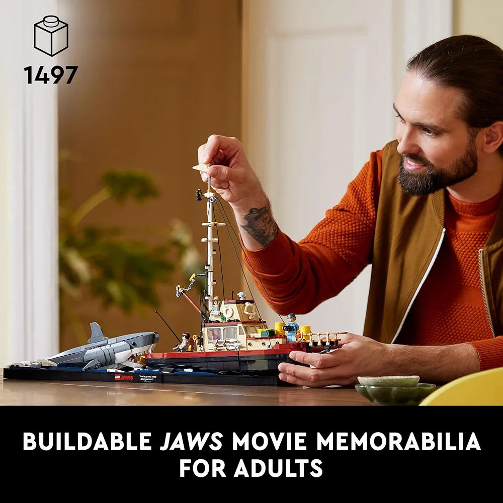 Lego Ideas Jaws, Shark Gift for Adults 21350
