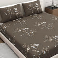 Dreamscape Microfiber Wrinkle & Fade Resistant Double Bedsheet with 2 Pillow Covers Earthy Wood