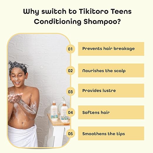 Tikitoro Teens Conditioning Shampoo Age: 11+ - 300 ml Each (Pack of 2)